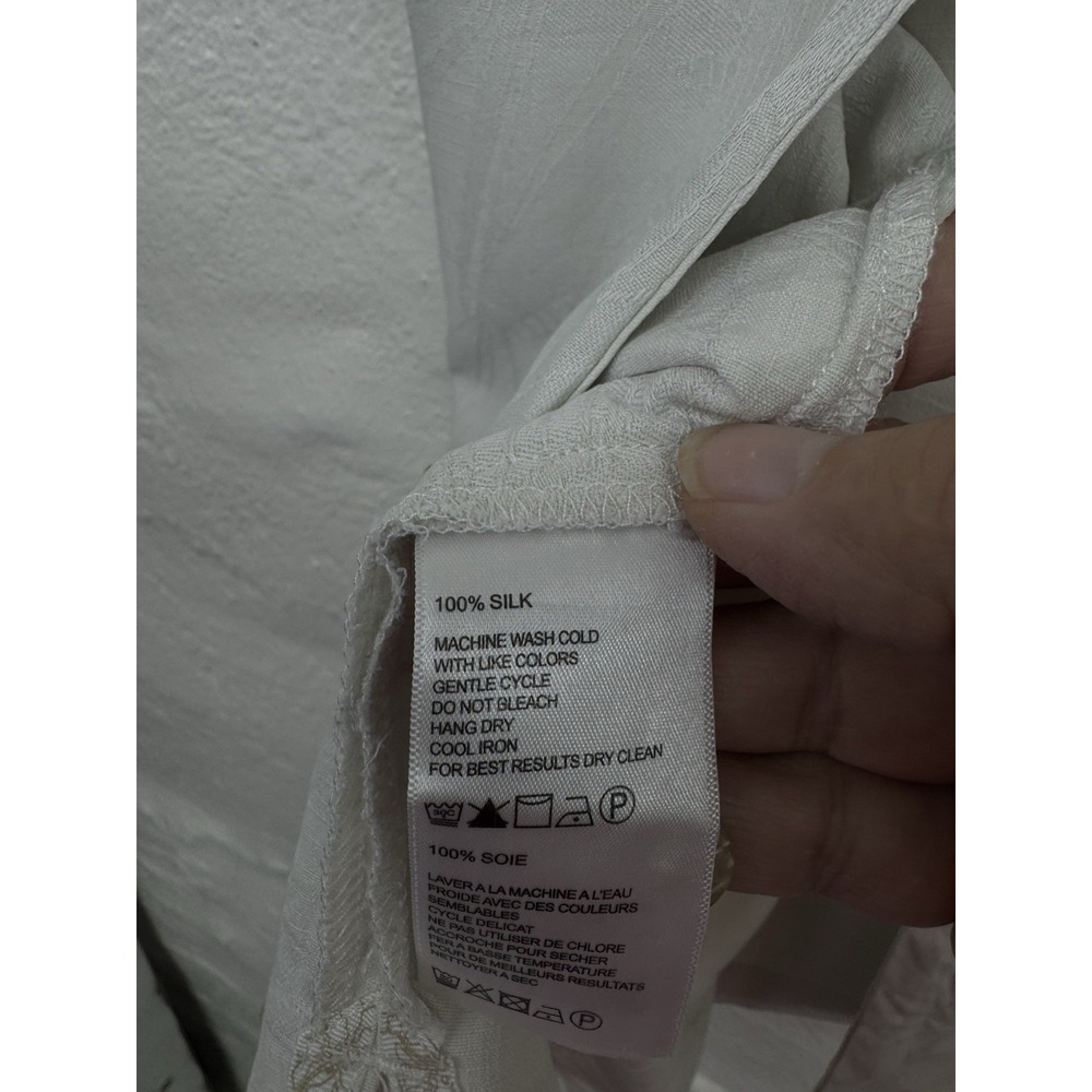 Tommy Bahama Button Up Shirt Size XLT Floral 100 Percent Silk Hawaiian Beige - Picture 6 of 9